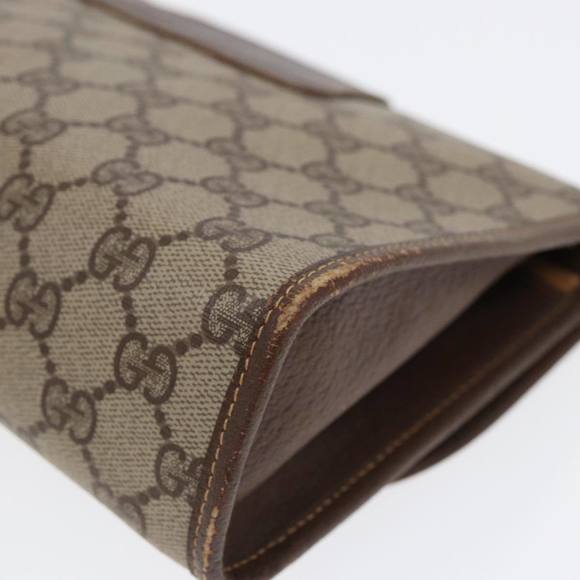 GUCCI GG Supreme Web Sherry Line Clutch Bag PVC Beige Red 89 01 030 Auth 86403 - Picture 16 of 16